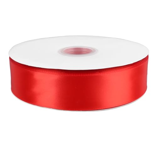 1,5 Breites Rotes Doppelseitiges Polyester-Satinband – 99,5 Yards, für Hochzeit, Geschenkverpackung, Schleifenherstellung und Andere Projekte von Tixiyu