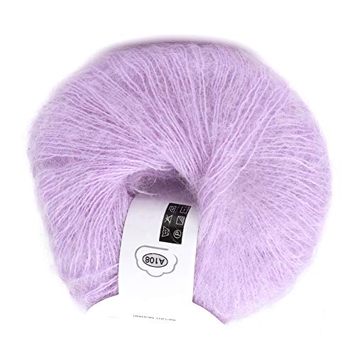 Beliebtes Weiches Mohair-Pashm-Strick-Angora-Langgarn aus Warmer Wolle (16 schneegrün) von Tixiyu