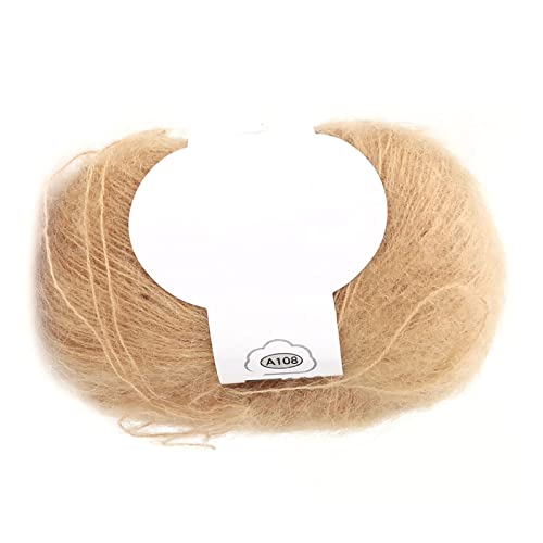 Beliebtes Weiches Mohair-Pashm-Strick-Angora-Langgarn aus Warmer Wolle (18 Khaki) von Tixiyu