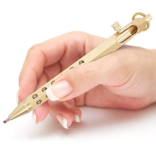 Retro-Kugelschreiber mit Schwarzer Tinte, 18 × 6 × 2, Retro-Stil, Metall, Messing, Signature-Gel-Tintenstift, Büro- und Schulbedarf für Professionelles Schreiben von Tixiyu