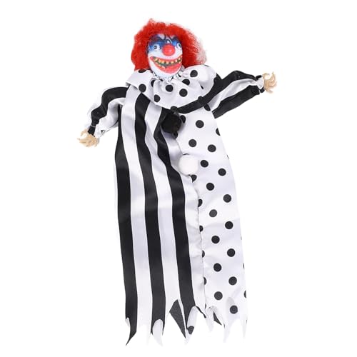 Tixiyu Gruselige und Seltsame Halloween-Clownpuppe, Hängende Clownpuppendekoration, Ornament Aktivitäten Zum Thema Horror (25 * 15cm) von Tixiyu