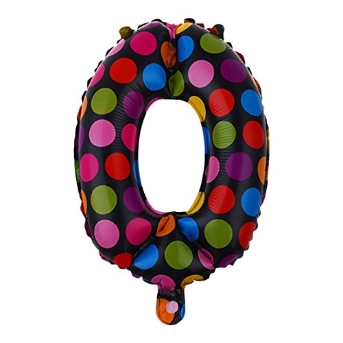 Tixqeaif Karikaturpunktzahl-Folienballon für Geburtstagsfeier-Versorgungsmaterial-Dekoration Scherzt Spielzeugballone (Die Zahl 0) 16 von Tixqeaif