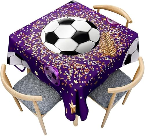 Tischdecke Outdoor Fußball Tischdecken Abwaschbar 3D Sportthema Tischdecke Wetterfest Wasserdicht für Weihnachten Party Biertisch, 140x240 cm E/F632 von Tizhweqo