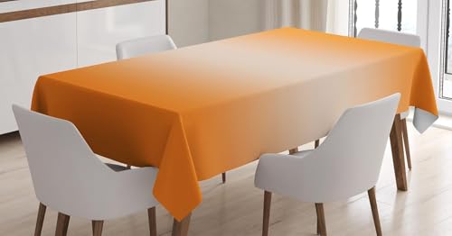 Tischdecke Outdoor Gradient Tischdecken Abwaschbar 3D Orange Farbe Tischdecke Wetterfest Wasserdicht für Party Biertisch, 100x100 cm P/Q von Tizhweqo