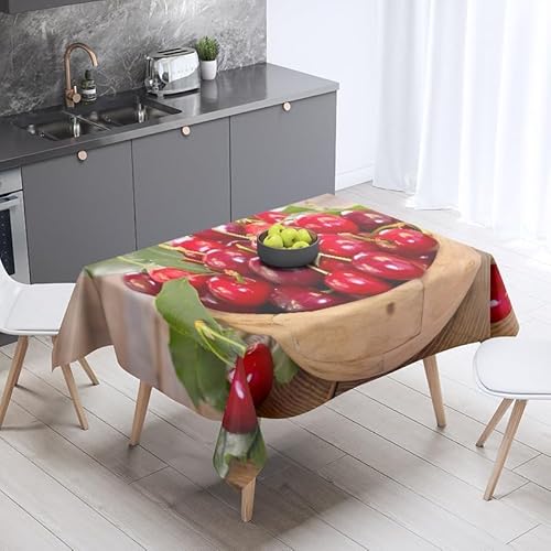 Tischdecke Outdoor Kirsche Tischdecken Abwaschbar 3D Kirsche Tischdecke Wetterfest Wasserdicht für Party Biertisch, 150x150 cm Q/P2261 Tischdecke Outdoor Kirsche Tischdecken Abwaschbar 3D Kirsche Tischdecke Wetterfest Wasserdicht für Party Biertisch, 150x150 cm Q/P2261 von Tizhweqo
