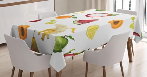 Tischdecke Outdoor Obst Tischdecken Abwaschbar 3D Obst Tischdecke Wetterfest Wasserdicht für Party Biertisch, 90x90 cm P/Q von Tizhweqo