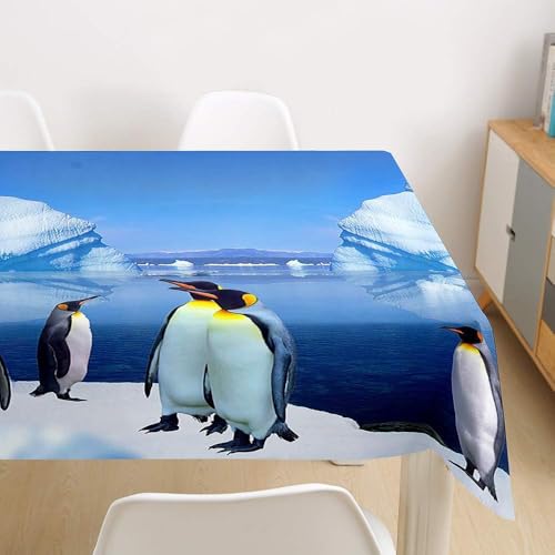 Tischdecke Outdoor Pinguin Tischdecken Abwaschbar 3D Gletscher Tischdecke Wetterfest Wasserdicht für Party Biertisch, 140x240 cm Q/P1488 Tischdecke Outdoor Pinguin Tischdecken Abwaschbar 3D Gletscher Tischdecke Wetterfest Wasserdicht für Party Biertisch, 140x240 cm Q/P1488 von Tizhweqo