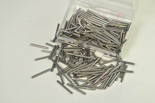 TIZIL Stiftperlen, 25 mm, 300 Stück/64 g, lange Stiftperlen, Glasperlen, Röhrenlinge, Stiftperlen, Abstandshalter, lange Ohrringe, lange Stiftperlen für Schmuckherstellung (Quecksilber) von Tizil