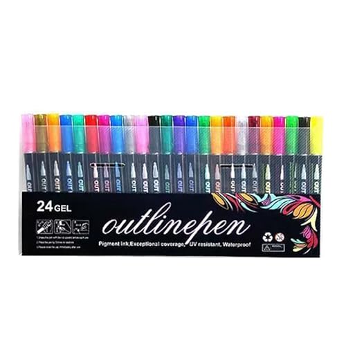 30 Farben Dual Line Marker Pens, perfekt für DIY Kunst, Sammelalbum, Tagebuch, Poster und Karten Handwerk von Tlarsun