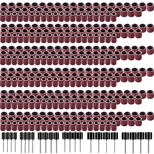 Tlilyy 384 Teiliges Trommel Schleifer Set mit 360 Teiligen Nagel Schleif Band HüLsen und 24 Teiligen Trommel Dornen für Rotierendes Werkzeug von Tlilyy