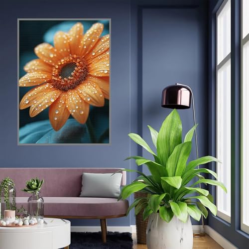 Diamant Painting Bilder Blume Diamond Painting xxl 90x120cm 5D Diamant Malerei Erwachsene Chrysantheme Diamond Art kinder Mädchen DIY Mosaikherstellung Vollbohrerbild für Home Wand Dekor Geschenke A11 von Tloome