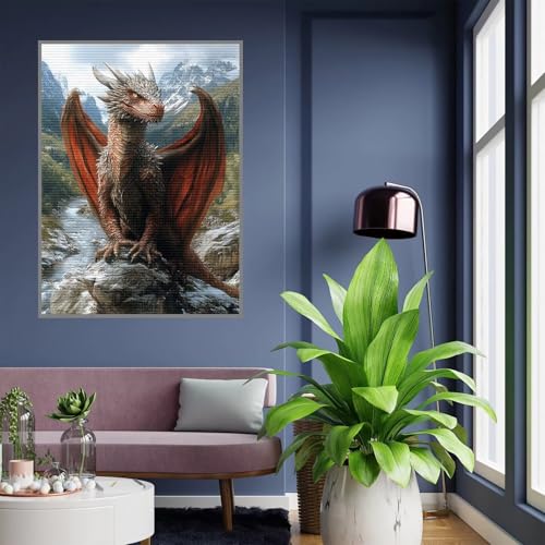 Diamant Painting Bilder Dinosaurier Diamond Painting xxl 90x120cm 5D Diamant Malerei Erwachsene Landschaft Diamond Art kinder Mädchen DIY Mosaikherstellung Vollbohrerbild für Home Dekor Geschenke A129 von Tloome