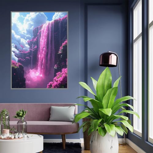 Diamant Painting Bilder Fallen Diamond Painting xxl 90x120cm 5D Diamant Malerei Erwachsene Landschaft Diamond Art kinder Mädchen DIY Mosaikherstellung Vollbohrerbild für Home Wand Dekor Geschenke A148 von Tloome