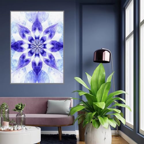 Diamant Painting Bilder Mandala Diamond Painting xxl 70x90cm 5D Diamant Malerei Erwachsene Blume Diamond Art kinder Mädchen DIY Mosaikherstellung Vollbohrerbild Set für Home Wand Dekor Geschenke, A482 von Tloome