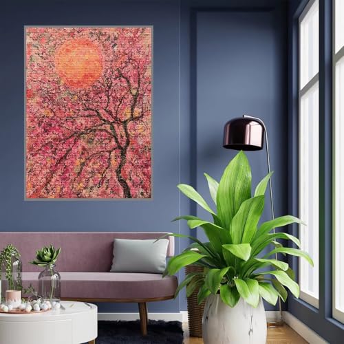 Diamond Painting Erwachsene Abstrakt Diamond Painting kinder mädchen Geschenke 8 Jahre Baum Diamant Bilder Groß DIY Bastelset Erwachsene für Home Decoration Living Room Geschenke Frauen 45x60cm A496 von Tloome