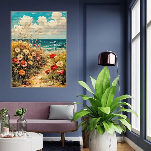 Diamond Painting Erwachsene Blume Diamond Painting kinder mädchen Geschenke 8 Jahre Wolke Diamant Bilder Groß DIY Bastelset Erwachsene für Home Decoration Living Room Geschenke für Frauen 45x60cm A479 von Tloome