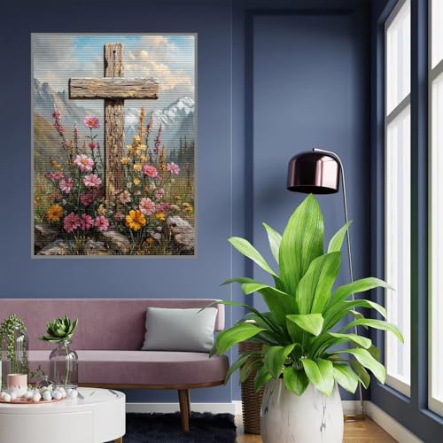 Diamond Painting Erwachsene Jesus Diamond Painting kinder mädchen Geschenke 8 Jahre kreuzen Diamant Bilder Groß DIY Bastelset Erwachsene für Home Decoration Living Room Geschenke Frauen 35x45cm A124 von Tloome