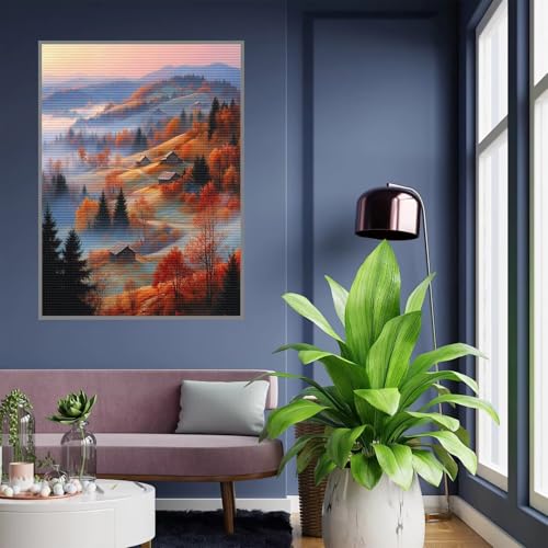 Diamond Painting Erwachsene Landschaft Diamond Painting kinder mädchen Geschenke 8 Jahre Baum Diamant Bilder DIY Bastelset Erwachsene für Home Decoration Living Room Geschenke Frauen 80x100cm A141 von Tloome