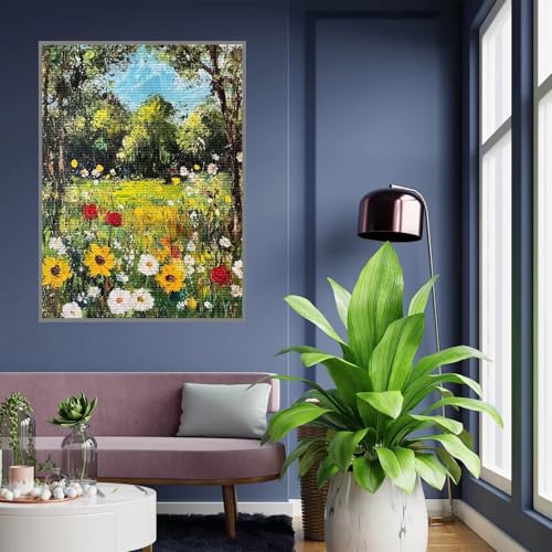 Diamond Painting Erwachsene Landschaft Diamond Painting kinder mädchen Geschenke 8 Jahre Frühling Diamant Bilder DIY Bastelset Erwachsene für Home Decoration Living Room Geschenke Frauen 80x100cm A468 von Tloome