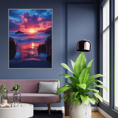 Diamond Painting Erwachsene Landschaft Diamond Painting kinder mädchen Geschenke 8 Jahre Landschaft Diamant Bilder 5D Bastelset Erwachsene für Home Decoration Living Room Geschenke Frauen 80x100cm A33 von Tloome