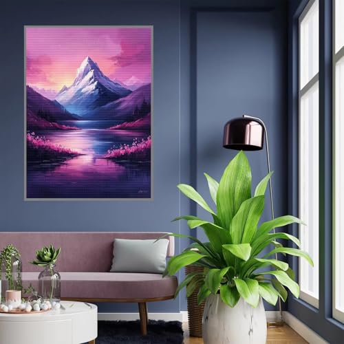 Diamond Painting Japan Diamond Painting Erwachsene Berg 5D Basteln Kinder Mädchen Geschenke 7 8 9 10 jahre, DIY Diamant Bilder Bastelset Erwachsene für Deko Wohnzimmer Home Geschenke 50x70cm, A-462 von Tloome