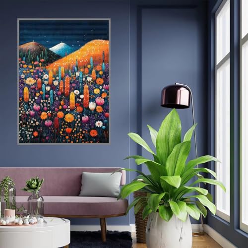 Diamond Painting Kinder Blume Diamond Painting mädchen Geschenke 8 jahre 5D Diamant Malerei Berg Diamant Malsets Bilder Full Crystal Art Basteln Erwachsene für Home Wand Décor Geschenke40x50cm, A-175 von Tloome