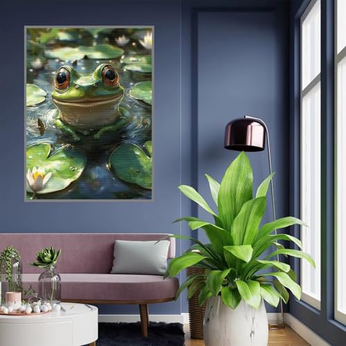 Diamond Painting Kinder Frosch Diamond Painting mädchen Geschenke 8 jahre 5D Diamant Malerei Erwachsene Sommer Diamant Malsets Bilder Full Crystal Art für Home Wand Décor Geschenke 40x50cm, A-67 von Tloome