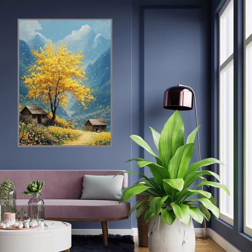 Diamond Painting Kinder Landschaft Diamond Painting mädchen Geschenke 8 jahre 5D Diamant Malerei Erwachsene Baum Diamant Malsets Bilder Full Crystal Art für Home Wand Décor Geschenke 40x50cm, A-121 von Tloome