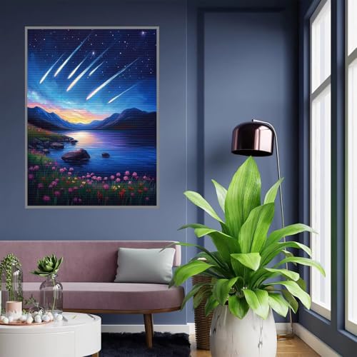 Diamond Painting Kinder Landschaft Diamond Painting mädchen Geschenke 8 jahre 5D Diamant Malerei Erwachsene Meteor Diamant Malsets Bilder Full Crystal Art für Home Wand Décor Geschenke 60x80cm, A-470 von Tloome