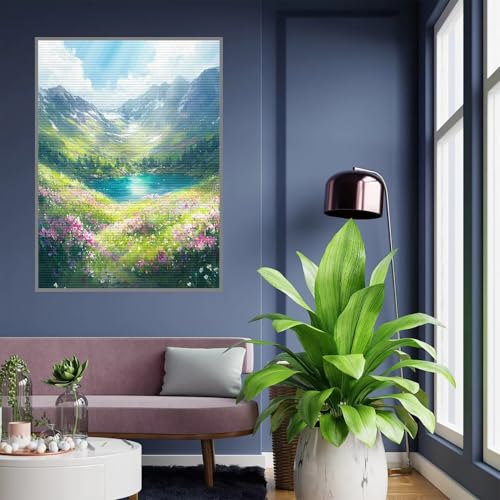 Diamond Painting Natur Diamond Painting Erwachsene Landschaft 5D Basteln Kinder Mädchen Geschenke 10 jahre, DIY Diamant Bilder Bastelset Erwachsene für Deko Wohnzimmer Home Geschenke 50x70cm A631 von Tloome