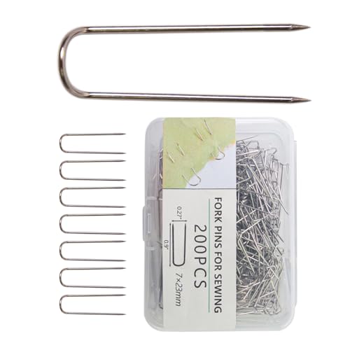 100/200 PCS Nähe Fork Stift Stift Pin Doppelblockiernedlecraft Pin Für Quilting Needlecraft Project Schmuck Display von Tmboryuu