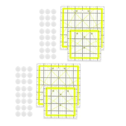 2Sets Klare Acryl Quilten Lineal Stoff Schneiden Lineal Für Nähen Quilten Quadratischen Quilten Vorlagen Patchwork Herrscher von Tmboryuu