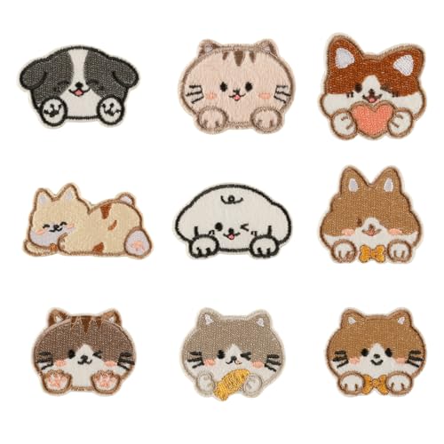 9 PCs Hunde Bestickte Flecken Cartoon Tiernähen Eisen Auf Applique Für Kleidung Nähen 9 PCs Hunde Bestickte Flecken Cartoon Tiernähen Eisen Auf Applique Für Kleidung Nähen von Tmboryuu