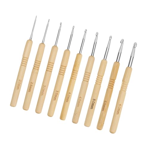 9pcs Häkelnadel Mit Aluminiumspitze Ergonomisch Häkelhaken Set Weichgriff Häkelhaken Anfänger Und Erwachsene von Tmboryuu