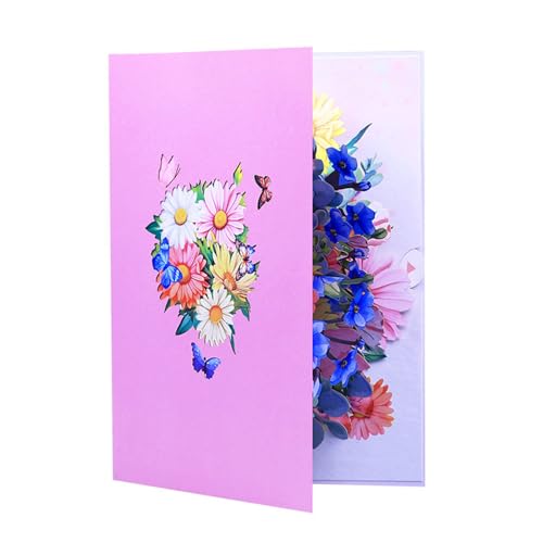 Tmboryuu Benutzerfreundlich 3D Gänseblümchen Grußkarte Künstlerische Gänseblümchen 3D Grußkarte Elegante Faltbare Blumenkarte Für Festivalgeschenk von Tmboryuu