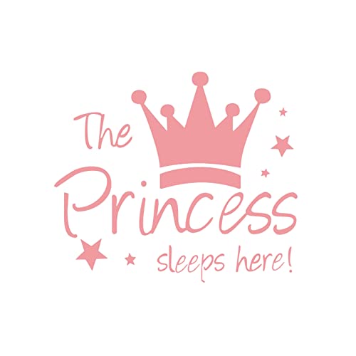 Abnehmbare Prinzessin Wandaufkleber Wandaufkleber Mädchen Schlafzimmer Dekor Babyzimmer Kunst Aufkleber Sticker Schmetterling (PK1, One Size) von Tmianya