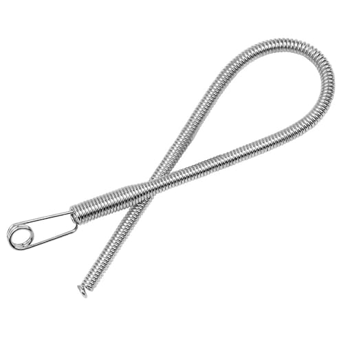 Biegbares Seil-Einfädelwerkzeug, haushaltsfunktionales Federaugen-Piercing für Kleidung, elastisch, elastisches Hilfsseil-Piercinggerät 1297ydfr (Silver, 22.8cm) von Tmianya