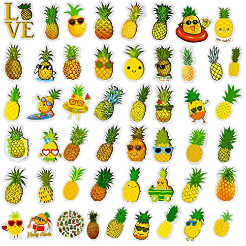 Tmianya Cartoon lustige Ananas Aufkleber Dekoration Gepäck Notebook DIY wasserdichte Aufkleber Ich Dachte Ich Schon Perfekt (Yellow, One Size) von Tmianya