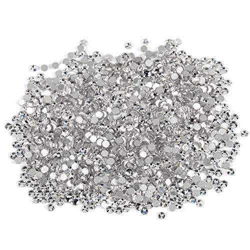 1440 Stück Glas Diamanten Edelsteine ​​weiße Farbe Kristallglas Nail Art Strass Handyhülle für DIY Nail Art Crafts Dekorationen Kleidung Schuhe(SS3(1.3-1.5mm)) von Tnfeeon