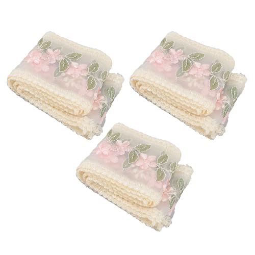 3pcs Blumenmuster Spitzenband, Bequem und Dehnbar, Vielseitige Verwendung, Anpassbare Länge, Exquisite Spitzenverkleidung mit 6 Yard Zum Nähen von Basteln Stirnband, Hochzeitsspitze 3pcs Blumenmuster Spitzenband, Bequem und Dehnbar, Vielseitige Verwendung, Anpassbare Länge, Exquisite Spitzenverkleidung mit 6 Yard Zum Nähen von Basteln Stirnband, Hochzeitsspitze von Tnfeeon