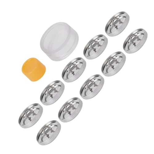 Abdeckknopf-Set, Abgedeckte -Sets, DIY-Bastelsets, Solide Stoff-Stoff-bezogene Knöpfe mit Flacher Rückseite, 1 Satz Schnallenwerkzeuge, 10 Sätze Schnallenbasis (20MM) von Tnfeeon