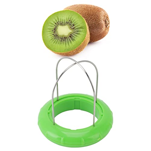 Kiwi Slicer Tool, Tragbarer 2-in-1-Kiwi-Fruchtschäler Kiwi-Fruchtschäler, Edelstahl-Kiwi-Fruchtschäler mit Griffigem Griff von Tnfeeon