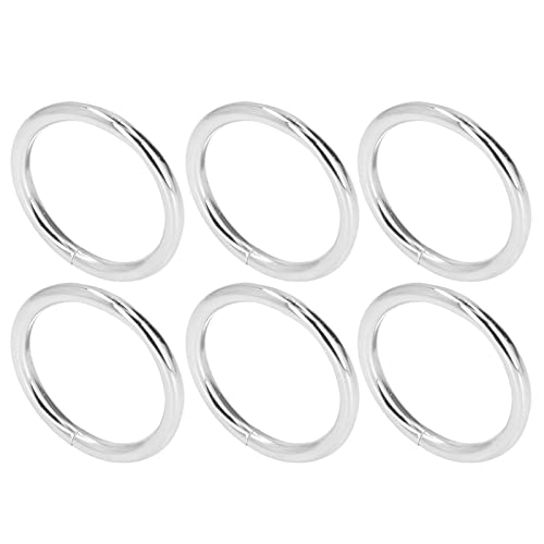 Tnfeeon 20 Stück Eisenringe Schnalle Metallringe 4 X 32 Mm Exquisite Metall-O-Ringe Glänzend(Silber) von Tnfeeon