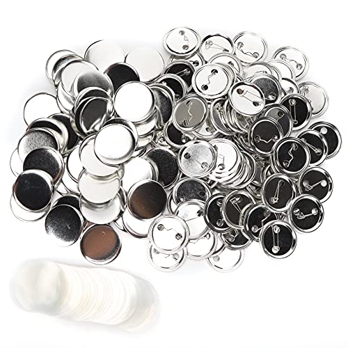 Tnfeeon Blank Pin Button, 100pcs 44mm / 1,7in Round Badge Making Supplies Clear Button Pin Badges Kit für DIY Handwerk Geschenke Souvenirs von Tnfeeon