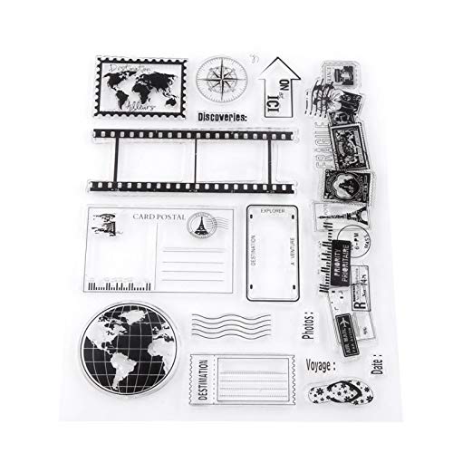 Silikonstempel Klare Stempel für DIY Scrapbook Fotokarten Postkarten Gummidichtung 14x18cm von Tnfeeon