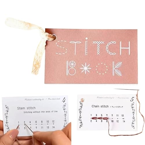 Creative Sewing Book | Portable Sewing Card Set | stitches Books For Embroidery And Sewing Enthusiasts | Handmade Travel Sewing Card Craft Kit Accessories For Needlework Beginners von TocaFeank