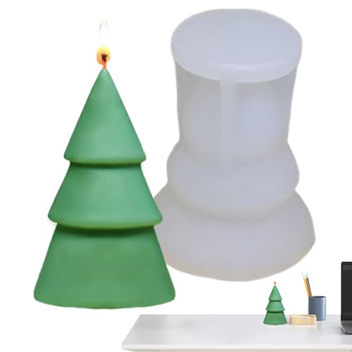 TocaFeank Formen für die Kerzenherstellung, Kerzenformen für die Kerzenherstellung - Bärenbaum Weihnachten Silikonformen Kerzenwachsformen,Praktische Ornament-Form, 3D-Epoxidharz-Formen für Kerzen, von TocaFeank