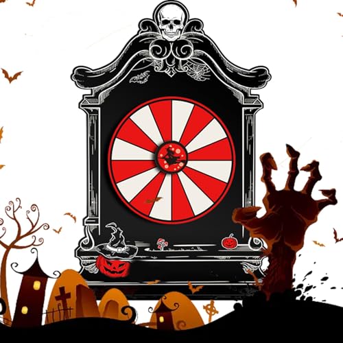 TocaFeank Halloween-Spinner-Preisrad, Preisrad Halloween - Fortune Wheel Tabletop Supplies Spinner Wheel Brettspiel - Lustiges Halloween-Spinner-Preisrad-Spiel für Familientreffen, von TocaFeank