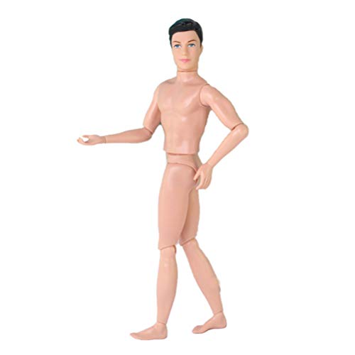 Todaid Körpermodellpuppen, Plastikmann Nackt 14 Bewegliche Gelenkpuppe Männlich, Körper-Actionfigur-Zeichnungsmodell, Figurenmodell Zum Skizzieren, Malen, Zeichnen (Khaki) von Todaid