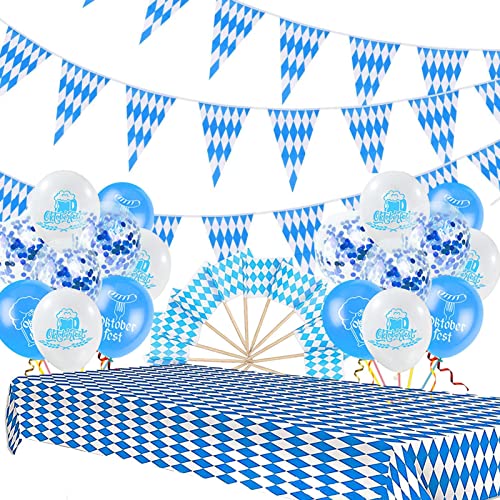 Toddlers Oktoberfest Party Dekorationen Set | Bayerischer Stil Design Oktoberfest Deko Set & Oktoberfest Ballon Party Dekoration, Deutsche Bierfest Dekorationen von Toddlers